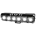 LED Fog Light 6 Lens 30W with 4 Modes Flashing, Yellow White Dual Beam, Heavy Duty Waterproof Light for Motorcycle &amp; Car