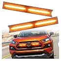 LED Grille Lights for 2019-2025 Toyota RAV4 Accessories Amber