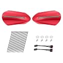 LED Handguards Fit for Harley Touring Models, Color Matched Hand Guards with Turn Signals & DRL Running Light Compatible with 1993-2026 Touring Bikes Velocity Red Sunglo