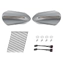 LED Handguards Fit for Harley Touring Models, Color Matched Hand Guards with Turn Signals & DRL Running Light Compatible with 1993-2026 Touring Bikes Atlas Silver