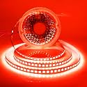 LED Light Strip, 16.4ft 600 Units SMD 5054 LEDs(5050 Upgraded), 16000LM Flexible 12V DC Non-Waterproof Light Strips, LED Ribbon, DIY Christmas Home Kitchen Indoor Party Decoration (Red)