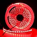 LED Light Strip, 16.4ft 600 Units SMD 5054 LEDs(5050 Upgraded), 16000LM Flexible 12V DC Waterproof IP67 Light Strips, LED Ribbon, DIY Christmas Home Kitchen Indoor Party Decoration(Red)