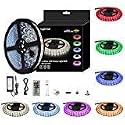 LED Light Strip Kit RGB LED Strip Waterproof SMD 5050 RGB 16.4Ft/5M 300 LEDs with 44Key Remote Controller and Power Supply for Holiday Party Home Garden Decoration Kicthen Bedroom Sitting Room