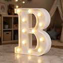 HXWEIYE Light Up Letters B, 8.58 Inch Battery Opearted, 12 LEDs