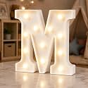 HXWEIYE Light Up Letters M, 8.58 Inch Battery Opearted, 12 LEDs