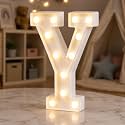 HXWEIYE Light Up Letters Y, 8.58 Inch Battery Opearted, 12 LEDs