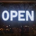16"x5" LED Open Sign Cold White for Business Window Bright Remote Control