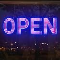 LED Open Signs for Business 16x5" Red&amp;Blue Dimmable for Storefront Bar