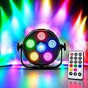 LED PAR Stage Light with Remote Control | DJ Party Light for Disco, Events & Home Decoration | 7-Channel Mode | (06LED DJLYT)