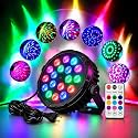 LED PAR Stage Light with Remote Control | DJ Party Light for Disco, Events &amp; Home Decoration | 7-Channel Mode | (18LED DJLYT)