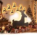 LED Reindeer Wall Decorations Christmas Reindeer Decor Indoor (3 PCS)
