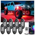 LED RGB Rock Lights for Trucks 8 Pods with APP and Remote Control