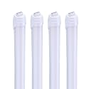 LED Shop Lights, 4Pack 8FT R17D HO T8 LED Tube Lights, 45W 6000K, Frosted Cover, Dual-Ended Power, Ballast Removed, Energy Saving, Easy Install