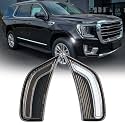 LED Side Marker Light Compatible with 2021-2024 Yukon/XL/Denali Tahoe Suburban Escalade/ESV Waterproofled White 3D Light Bar Driver Passenger Sidemarkers Lamp Front Turn Singal Lights
