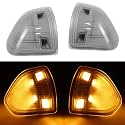 LED Side Mirror Turn Signal Light Left Driver and Right Passenger Lamps Clear Cover Lens 68302828AA 68302829AA Compatible with Dodge Ram 1500 2500 3500 4500 5500 2010-2018 2Pcs Two Wire