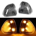 LED Side Mirror Turn Signal Light Two Wire Left Driver Right Passenger Lamps Smoked Cover Lens Compatible with Dodge Ram 1500 2500 3500 4500 5500 2010-18 2Pcs 68302828AA 68302829AA