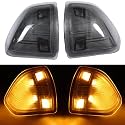 LED Side Mirror Turn Signal Light Smoked Cover Lens 2Pcs Compatible with Dodge Ram 1500 2500 3500 4500 5500 68302828AA 68302829AA Left Driver Right Passenger Lamps Two Wire