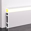 Led Skirting Baseboard 3in x 3 6 10 13 16 20 23 26 30 33 Ft, Aluminum Skirting Board Indirect Lighting Crown Molding/Wall Base, Surface-Mounted(White,L 6M/19.7fT)