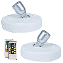 HAMVIDNE Wireless LED Spotlight, Battery Powered Indoor Plant Tree Up Light