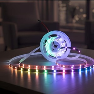 led strip light for home decoration  waterproof adhesive cove lighting for ceiling cabinet amp festive dcor 3 mtrs multicolor 600 led per meter