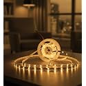 LED Strip Light for Home Decoration | Waterproof Adhesive Cove Lighting for Ceiling, Cabinet &amp; Festive décor, 5 mtrs. (Warm White, 60 LED per Meter)