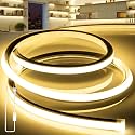 LED Strip Lights Yellow 32.8ft 110-120V Neon Rope Lights,Flexible Silicone Outdoor Waterproof Neon Strip Lights for Bedroom,Mirror,Kitchen Cabinet, Living Room,Halloween Decor