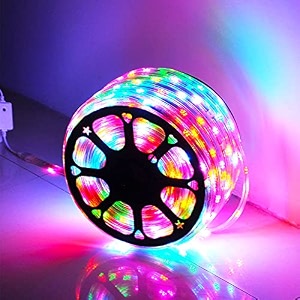 led strip rope light waterproof ip65 ceiling lightdecorativeled lights with adapter for diwali light  home decoration  christmas  festival lights  50 meter multi color silicone rubber 