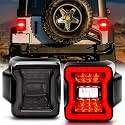 LED Tail Lights For 2007-2018 Jeep Wrangler JK JKU, Smoked Lens