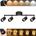 LED Track Lighting Kit 48W Track Light,Flexibly Rotatable Head(Black)