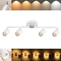 LED Track Lighting Kit 48W Track Light,Flexibly Rotatable Head(White)
