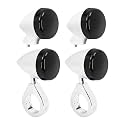 4Pcs LED Turn Signal Light Chrome-Black Lens