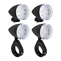 4Pcs LED Turn Signal Light Black-Clear Lens