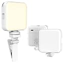 LED Video Light,Camera Light for Video Shooting celfiexpt Video Conference Light with Clip Rechargeable Dimmable Selfie Light with 100 Beads for Photography Video Call Compatible for Camera Mobile Phone Computer Tripod,White