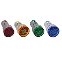 Led Voltage Indicator 22 mm – Digital Voltmeter AC50-500V with led Voltage Display for Control Panels, Machines and Distribution Boxes (4 Pack Assorted)