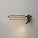 LED Wall Light with Built-in Reading Spotlight | 3-Color Bedside Wall Lamp for Bedroom, Hotels &amp; Study Area, Metal + Acrylic Modern Wall Fixture for Soft Ambient &amp; Task Lighting