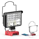 LED Work Light Compatible with Milwaukee 18V Battery, 128W 12800LM