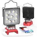 LED Work Light Compatible with Milwaukee 18V Battery, 54W 5400LM