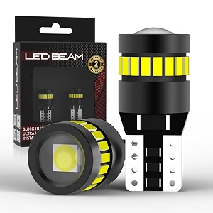 ledbeam nce series t10 w5w 800lm 3014 181 hd lens smd 6500k no canbus-error parking licence plate interior led bulbs24w2bulbs10-30v white