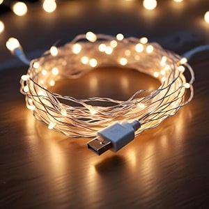 10 meter copper fairy string lights with usb cable for home decoration warm white pack of 4