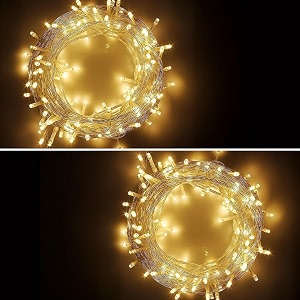 35 feet long led power pixel serial string light 360 degree light in bulb  copper led pixel string light for home decorationdiwalichristmas warm white pack of 2