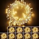 35 Feet Long LED Power Pixel Serial String Light, 360 Degree Light in Bulb | Copper Led Pixel String Light for Home Decoration,Diwali,Christmas(Warm White) Pack of 10
