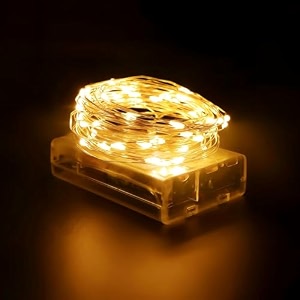 5 meter copper fairy string lights with aaa cell for home decoration warm white pack of 10 batteries not included
