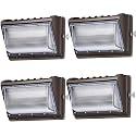 ledmo 150W Wall Pack Lights Outdoor with Photocell Dusk to Dawn 4 Pack