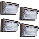ledmo LED Wall Pack Lights Repalces 800W HPS/HID Light 4 Pack 15600LM Outdoor Commercial Lighting Fixture 120W Waterproof Wall Mount Security Lighting 5000K
