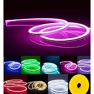 neon led strip light 164ft5m 12v dc 600 smd2835 led waterproof flexible diwali rope lights for home decoration ceiling indoors outdoors decor  pink  no power adapter