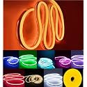 Neon LED Strip Light 16.4ft/5m 12V DC 600 SMD2835 LEDs Waterproof Flexible LED NEON Light for Indoors Outdoors Decor [ Orange | No Power Adapter]