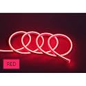 Neon LED Strip Light 16.4ft/5m 12V DC 600 SMD2835 LEDs Waterproof Flexible LED NEON Light for Indoors Outdoors Decor [ Red | No Power Adapter]
