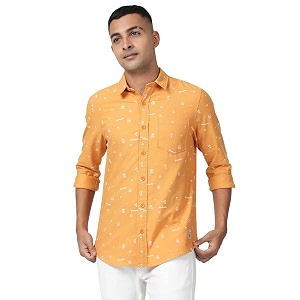 Lee Mens Printed Slim Fit Shirts
