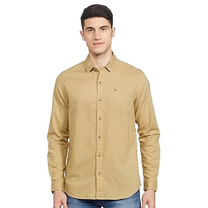 Lee Mens Solid Slim Fit Shirt