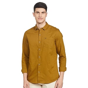 Lee Mens Solid Slim Fit Shirt